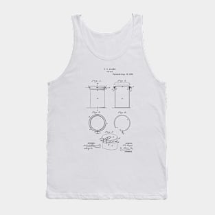 Tin Soda Can Vintage Retro Patent Hand Drawing Funny Novelty Gift Tank Top